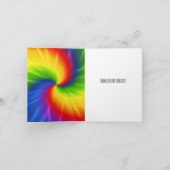 Tie dye Dank u Bedankkaart (Binnen)