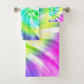 Tie Dye Design Badkamer Handdoek Set (Insitu)