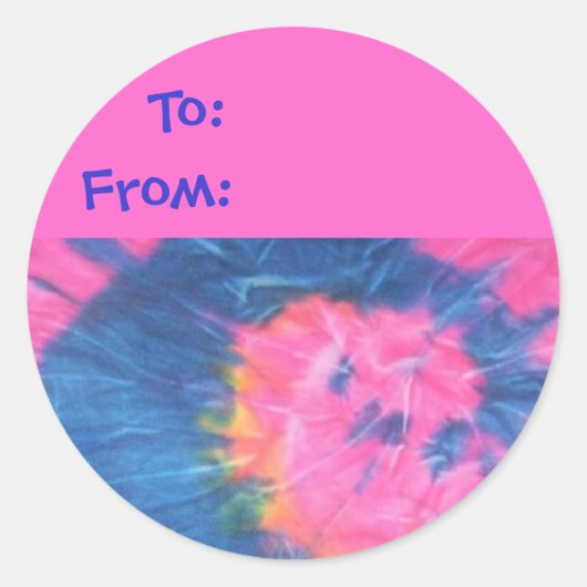 Tie Dye Design Gift Label (Voorkant)