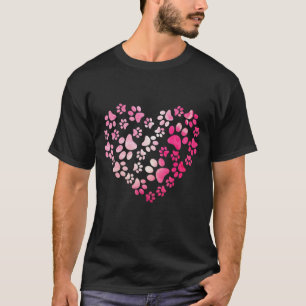 Tie Dye Dier Kat Hond Pootafdruk Huisdierliefhebbe T-shirt