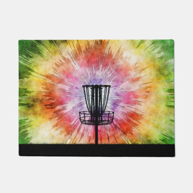 Tie Dye Disk Golf Basket Deurmat (Voorkant)