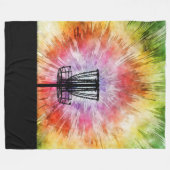 Tie Dye Disk Golf Basket Fleece Deken (Voorkant (Horizontaal))