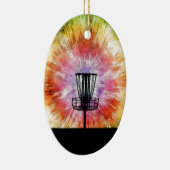 Tie Dye Disk Golf Basket Keramisch Ornament (Rechts)