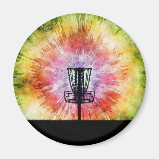 Tie Dye Disk Golf Basket Magneet (Voorkant)