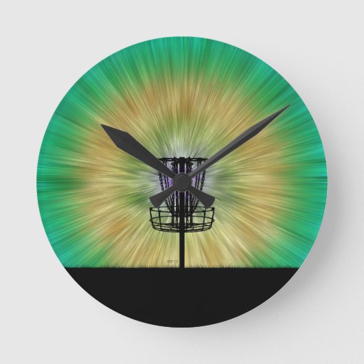 Tie Dye Disk Golf Basket Ronde Klok (Voorkant)