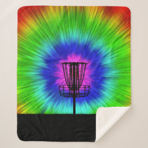 Tie Dye Disk Golf Basket Sherpa Deken