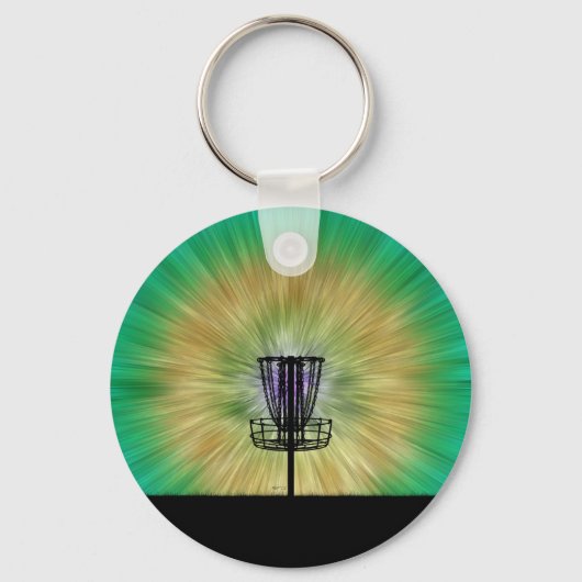 Tie Dye Disk Golf Basket Sleutelhanger (Voorkant)