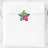 Tie Dye Doelwit Ster Sticker (Tas)