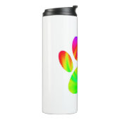 Tie Dye Dog Paw Afdrukken Afbeelding Thermosbeker (Gedraaid links)