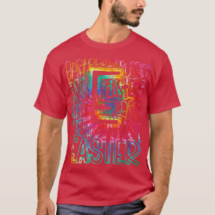 Tie Dye Easter Typography Christelijke Holiday Hap T-shirt