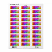 Tie Dye Étiquette de la paix (Feuille entière)