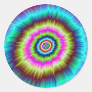 Tie Dye Explosion Ronde Sticker