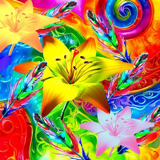 Tie Dye Feather en Lilys Latte Mok
