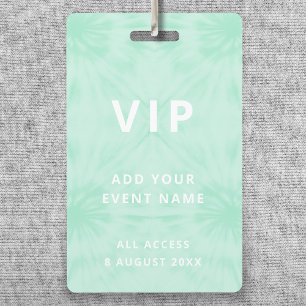 Tie Dye Festival Concert Mintgroene VIP-evenemen Badge