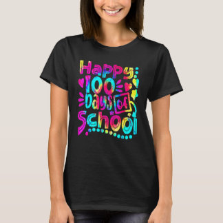 Tie Dye Fijne 100e Dag Op School Leraar Student T-shirt