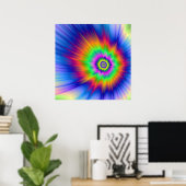 Tie Dye Fireball Poster (Thuiskantoor)
