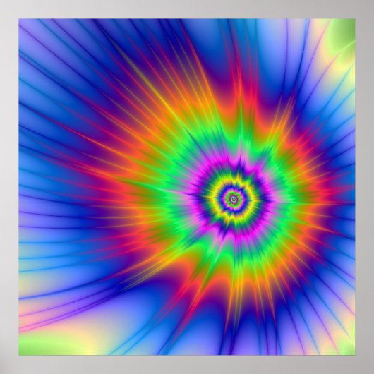 Tie Dye Fireball Poster (Voorkant)