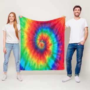 Tie dye fleece deken