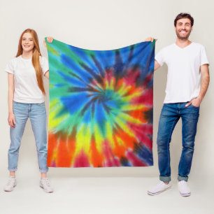 Tie dye fleece deken