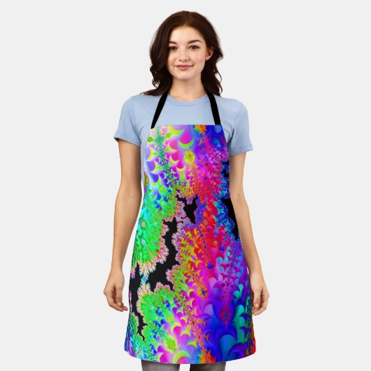 Tie Dye Fractal Schort (Gedragen)