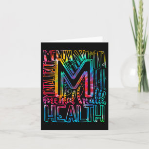 Tie Dye Geestelijke Gezondheid Bewustzijn - Geeste Kaart