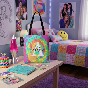 Tie dye gepersonaliseerd draagtas