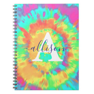 Tie-dye gepersonaliseerd notitieboek