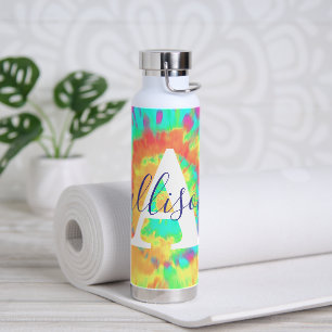 Tie dye gepersonaliseerd waterfles