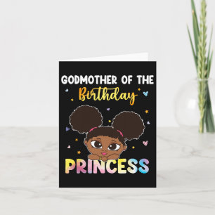Tie Dye Godmother, de verjaardag van prinses Black Kaart