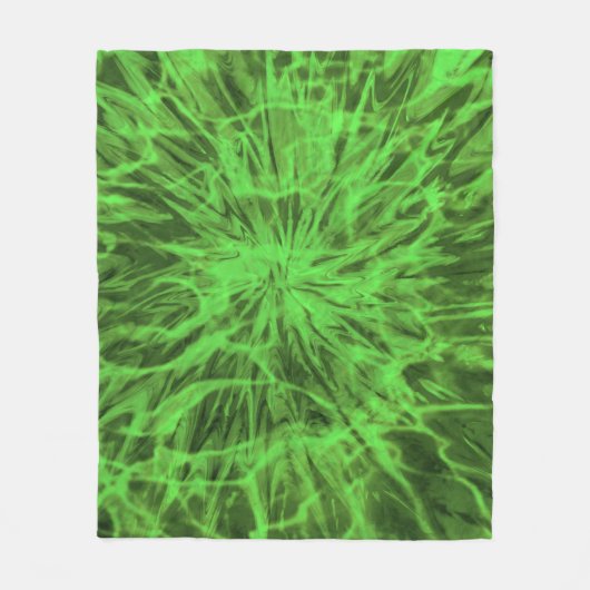 TIE DYE GREEN FLEECE DEKEN (Voorkant)