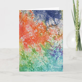 Tie Dye Greeting Card Feestdagen Kaart