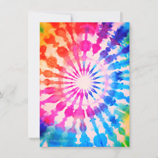 Tie Dye Groovy Hippie Custom Verjaardagsfeest Kaart