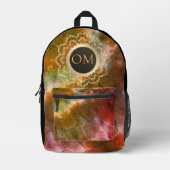 Tie Dye Grunge OM gepersonaliseerd Bedrukte Rugzak (Voorkant)