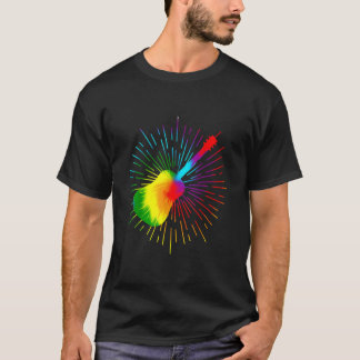 Tie Dye Guitar Music Design Colorful Guitarist T-shirt