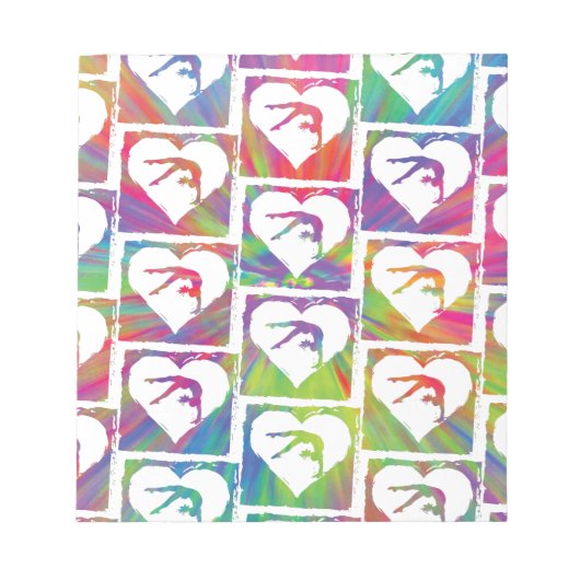 Tie Dye Gymnastics Pattern Notitieblok (Voorkant)