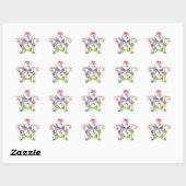 Tie Dye Gymnastics Pattern Ster Sticker (Vel)