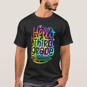 Tie Dye Hallo 3e Derde Klas Terug naar School Eers T-shirt