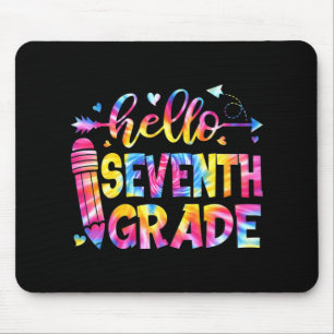 Tie Dye Hallo 7e graad Leerleraar Student terug T Muismat