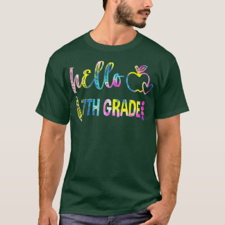 Tie Dye Hallo 7e Grade Team 7e Grade terug naar Sc T-shirt