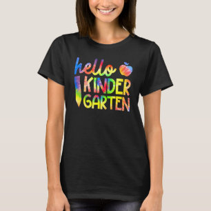 Tie Dye Hallo First Grade Team Kindergarten Back T T-shirt
