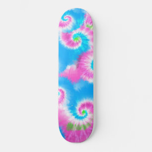Tie Dye Hand Paint Pink Patroon Skateboard