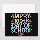 Tie Dye Happy 100e dag van de leerling Kaart (Voorkant / Achterkant)