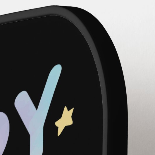 Tie Dye Happy 100e dag van de leerling Pickleball Paddle (Links Detail)