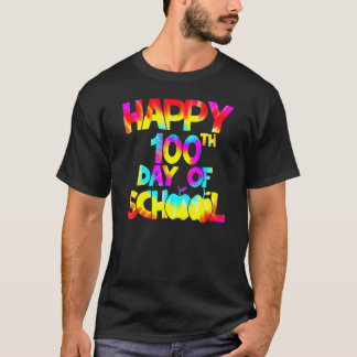 Tie Dye Happy 100e dag van de leerling T-shirt