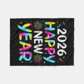 Tie Dye Happy New Year 2026 Family Matching New Ye Fleece Deken (Voorkant (Horizontaal))