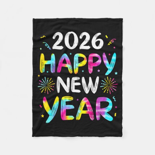 Tie Dye Happy New Year 2026 Family Matching New Ye Fleece Deken (Voorkant)