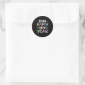 Tie Dye Happy New Year 2026 Family Matching New Ye Ronde Sticker (Tas)