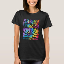 Tie dye Harris Waltz 2024 Verkiezing Kamala T-shir