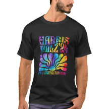Tie dye Harris Waltz 2024 Verkiezing Kamala T-shir