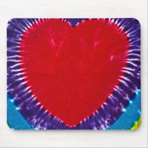 Tie Dye Heart Muismat